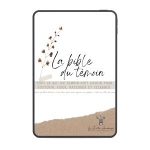 Couverture du guide numérique “Bible du témoin” pour accompagner les futurs mariés, conseils, exemples et astuces pour témoins